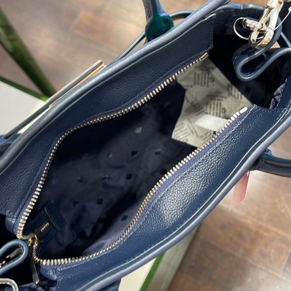 Kate Spade Lucia Lily Blooms Medium Satchel Green Multi - Picture 5 of 16